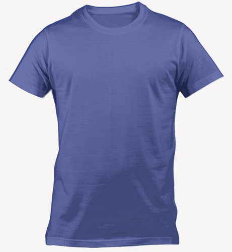 T-shirt a fascia stampate – Blu