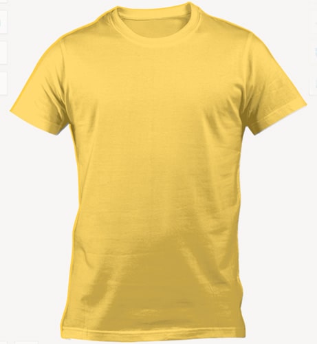 T-shirt a fascia stampate – Giallo